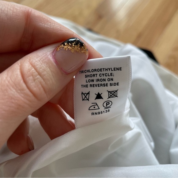 Lafayette 148 New York Emma Peplum Black Silk Embellished Combo Dress EUC Size 4 - Picture 8 of 9